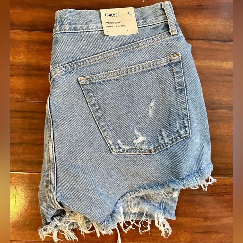 NWT AGOLDE PARKER VINTAGE CUT OFF SHORTS - Picture 3 of 3